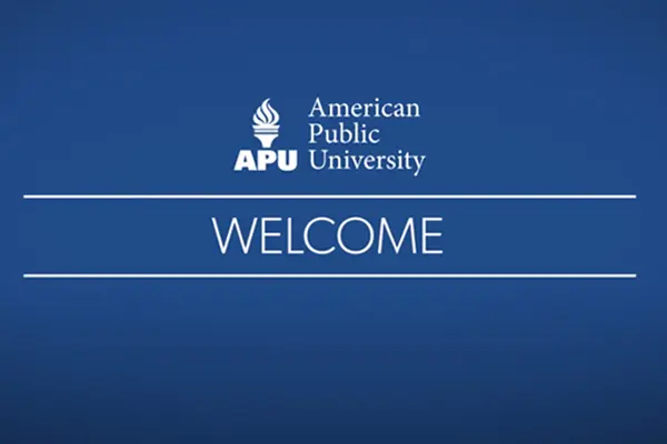 Title slide for video - Welcome to APU