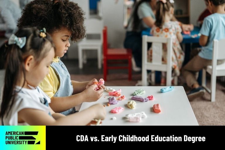 cda-vs-early-childhood-education Early Childhood Education students in classroom