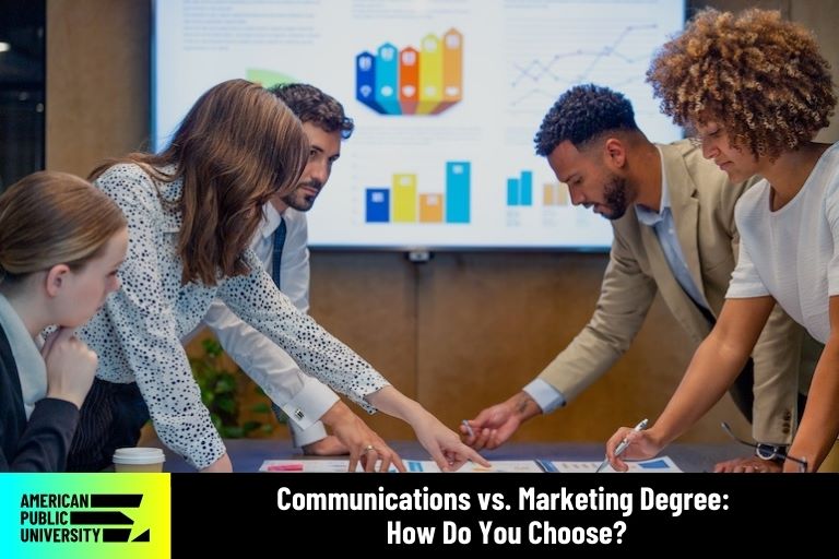 marketing team reviewing data