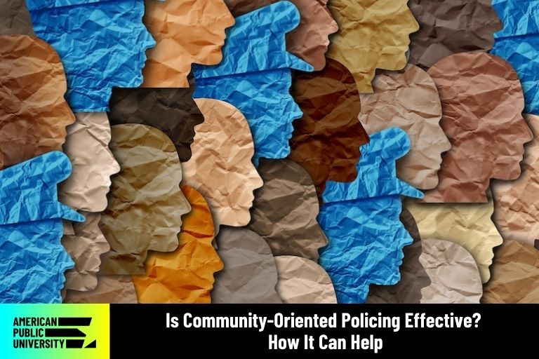 community-orienting-policing paper silhouettes of community members