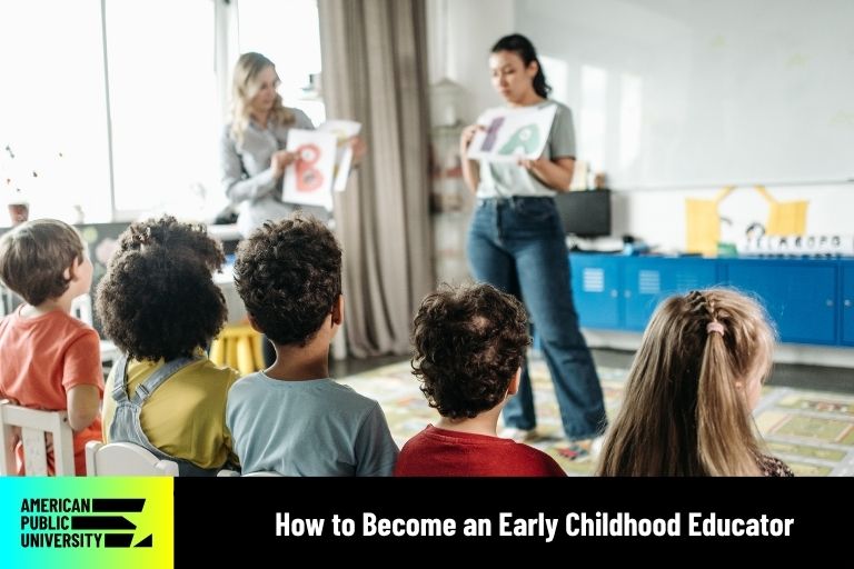 Early Childhood Education Teacher speaking to class