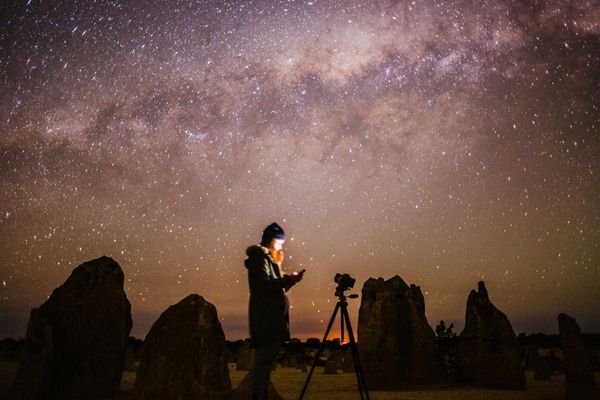 space studies student observing stars
