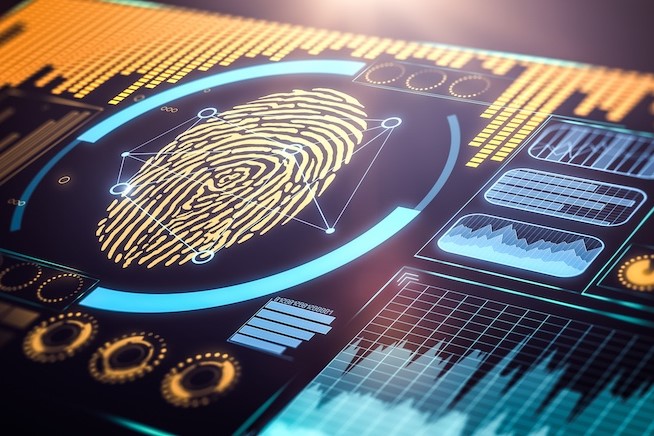 law enforcement technology showing digital fingerprint