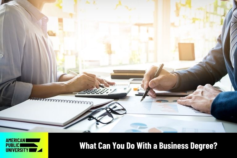 business professional working with client