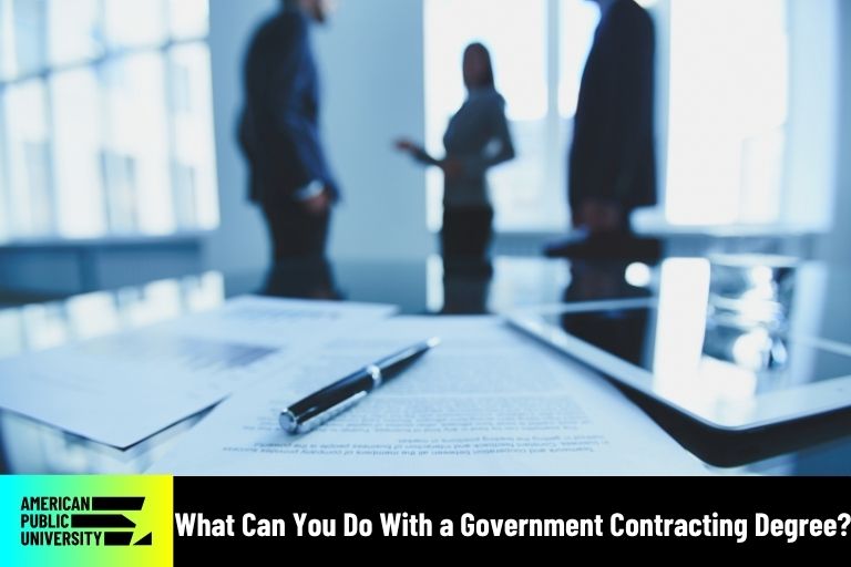 government contractors discussing contract