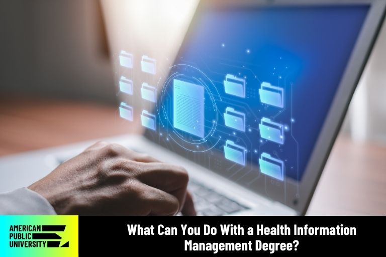 what-can-you-do-with-a-health-information-management-degree health information management student on laptop