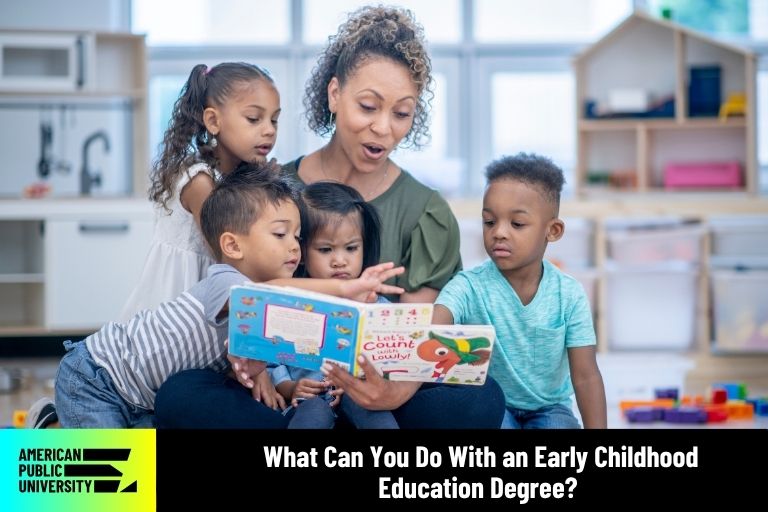 what-can-you-do-with-an-early-childhood-education-degree Early Childhood Education degree graduate reading to children