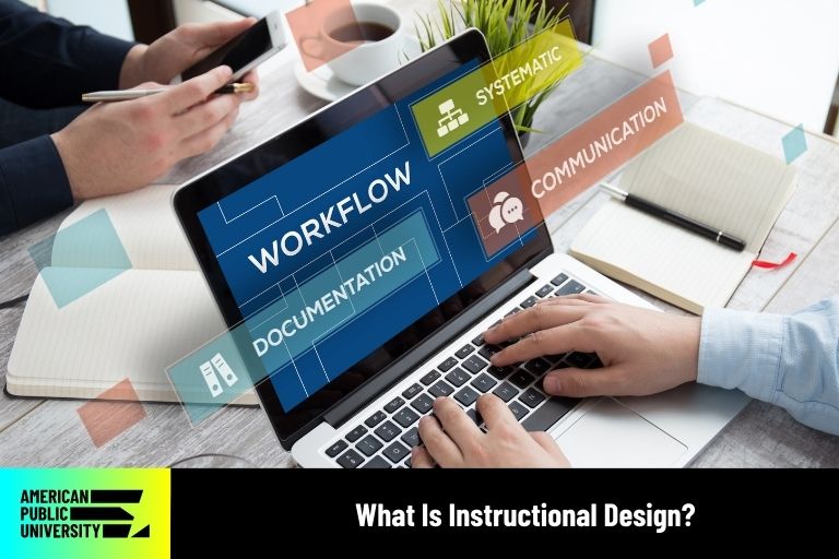 what-is-instructional-design instructional designer working on laptop