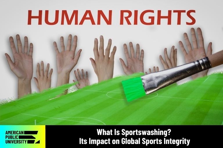 what-is-sportswashing sportswashing defined by teammates hands raised on soccer field